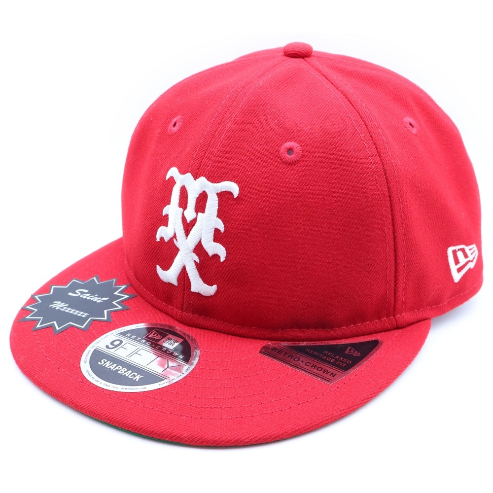 SAINT MICHAEL(セントマイケル) 24SS × New Era MX Cap ニューエラ MX刺繍 ベースボールキャップ 帽子 レッド
