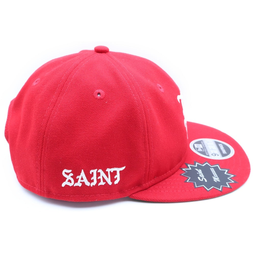 SAINT MICHAEL(セントマイケル) 24SS × New Era MX Cap ニューエラ MX刺繍 ベースボールキャップ 帽子 レッド
