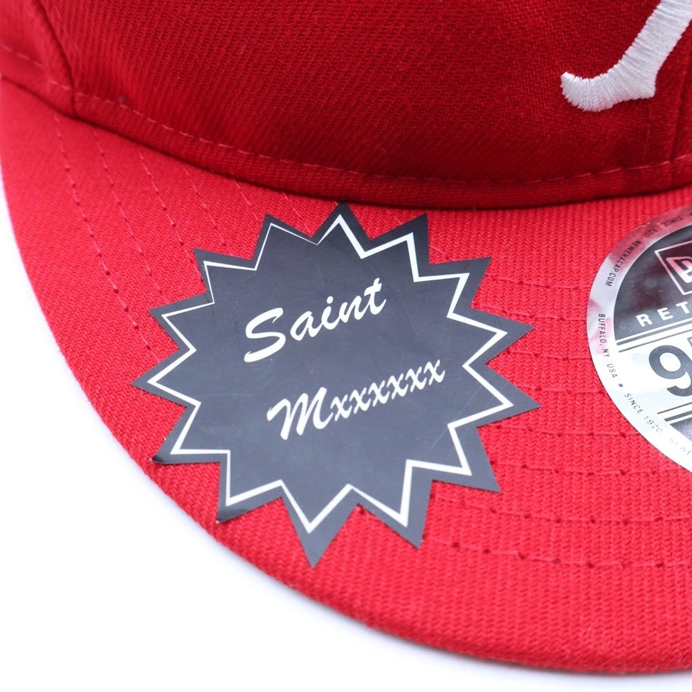 SAINT MICHAEL(セントマイケル) 24SS × New Era MX Cap ニューエラ MX刺繍 ベースボールキャップ 帽子 レッド