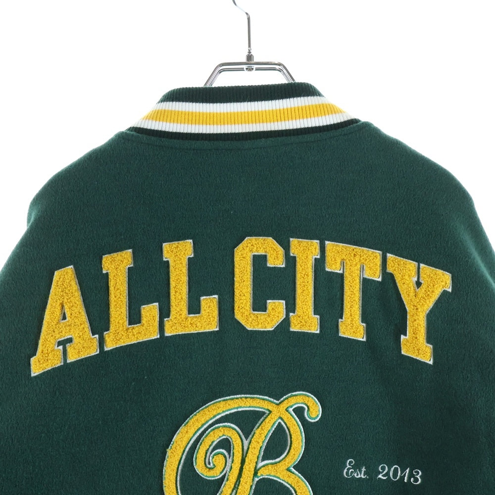 THE BLACK EYE PATCH(ブラックアイパッチ) 22SS VARSITY JACKET ロゴ刺繍 バーシティージャケット グリーン