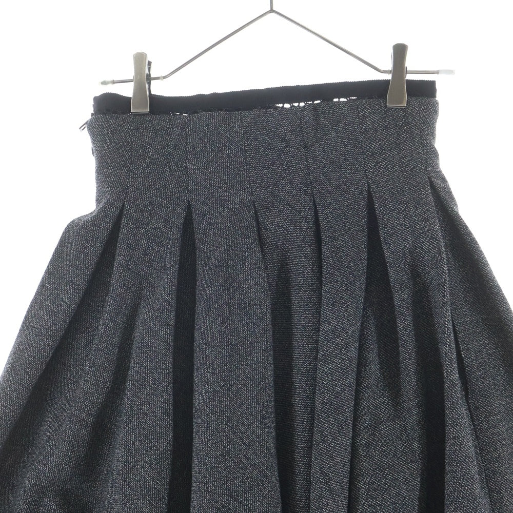 Christian Dior(クリスチャンディオール) ツイード調 ウール プリーツ ロングスカート グレー レディース 251J55A1186