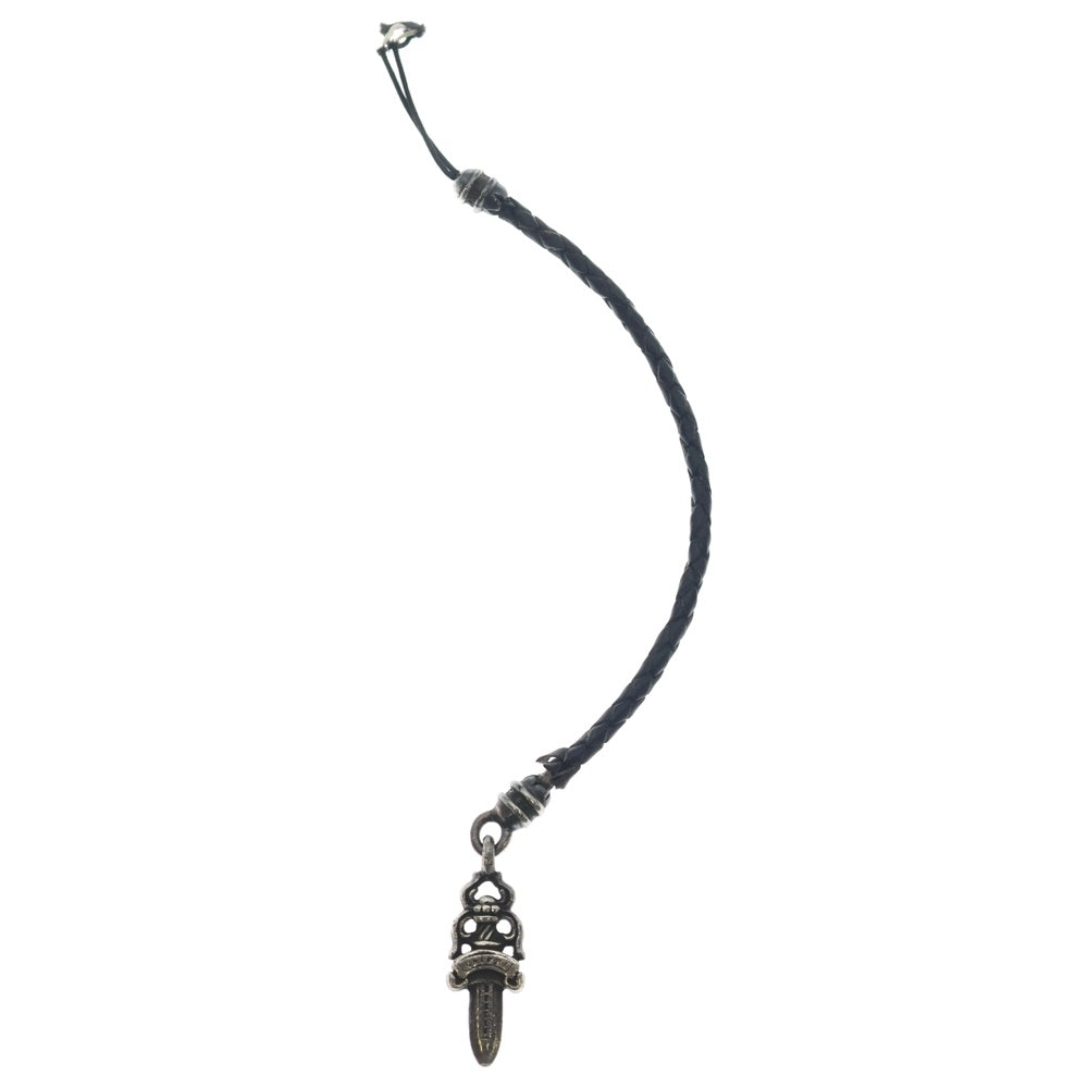CHROME HEARTS(クロムハーツ) PHNSTRP DAGGER フォンストラップ ダガー 携帯ストラップ レザー ブラック