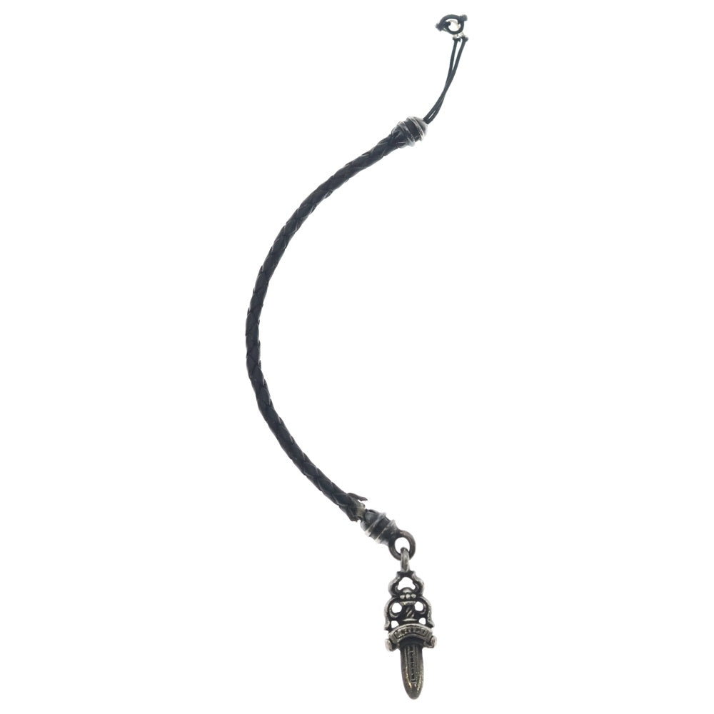 CHROME HEARTS(クロムハーツ) PHNSTRP DAGGER フォンストラップ ダガー 携帯ストラップ レザー ブラック