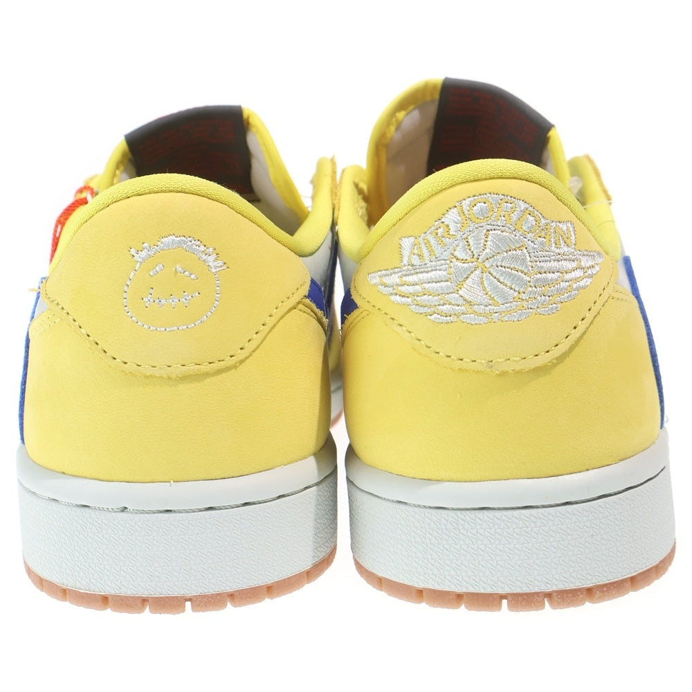 NIKE(ナイキ) ×TRAVIS SCOTT WMNS AIR JORDAN 1 RETRO LOW OG CANARY トラヴィススコット ウィメンズ エアジョーダン1 ローカットスニーカー イエロー US10/27cm DZ4137-700 レディース