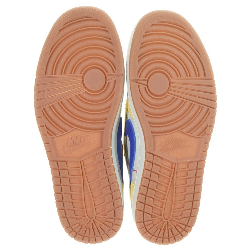 NIKE(ナイキ) ×TRAVIS SCOTT WMNS AIR JORDAN 1 RETRO LOW OG CANARY トラヴィススコット ウィメンズ エアジョーダン1 ローカットスニーカー イエロー US10/27cm DZ4137-700 レディース