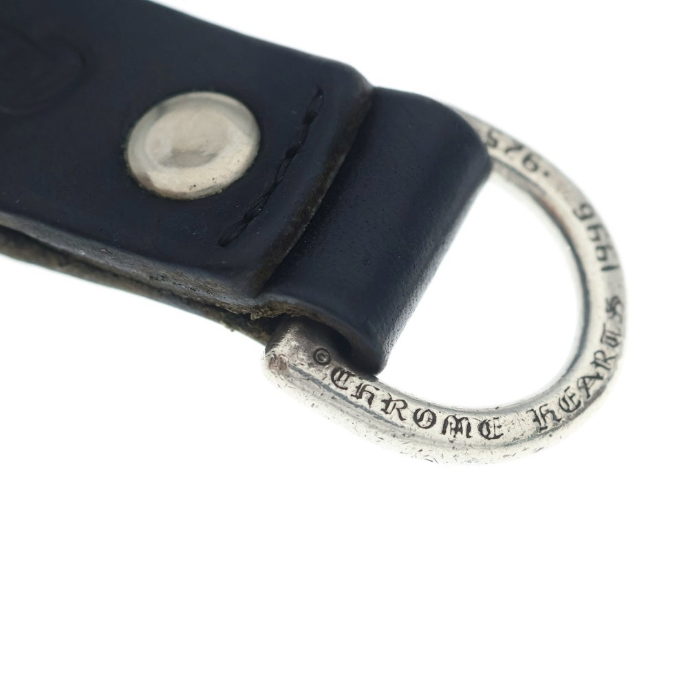 CHROME HEARTS(クロムハーツ) BELT LOOP D RING Dリング クロスボールベルトループ ブラック/シルバー BCA415