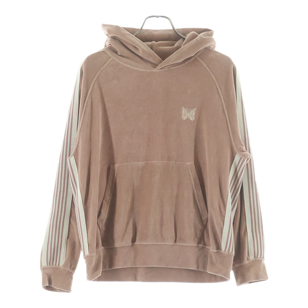 Needles(ニードルス) Track Hoody Velour ベロア トラックフーディー パーカー ピンクベージュ MR292