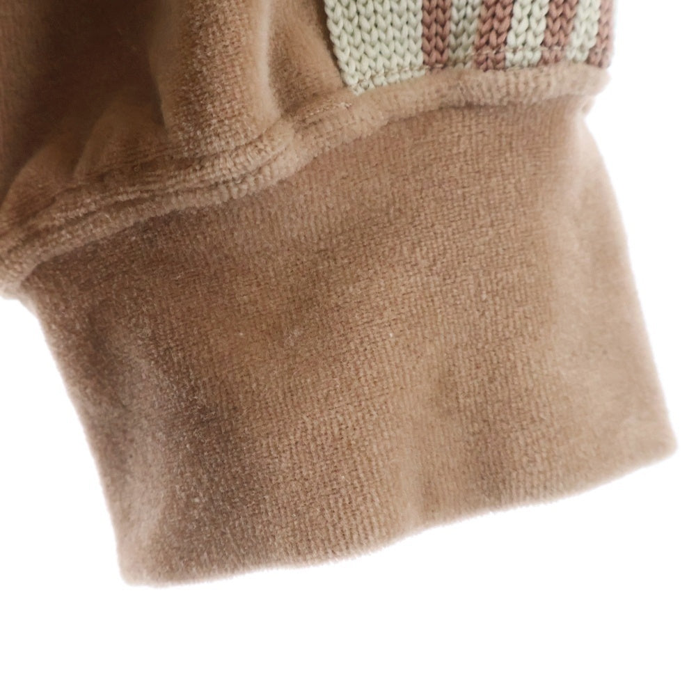 Needles(ニードルス) Track Hoody Velour ベロア トラックフーディー パーカー ピンクベージュ MR292