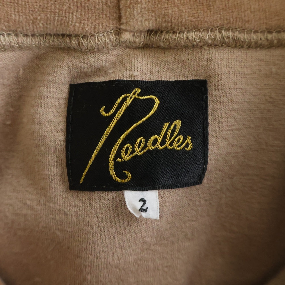 Needles(ニードルス) Track Hoody Velour ベロア トラックフーディー パーカー ピンクベージュ MR292
