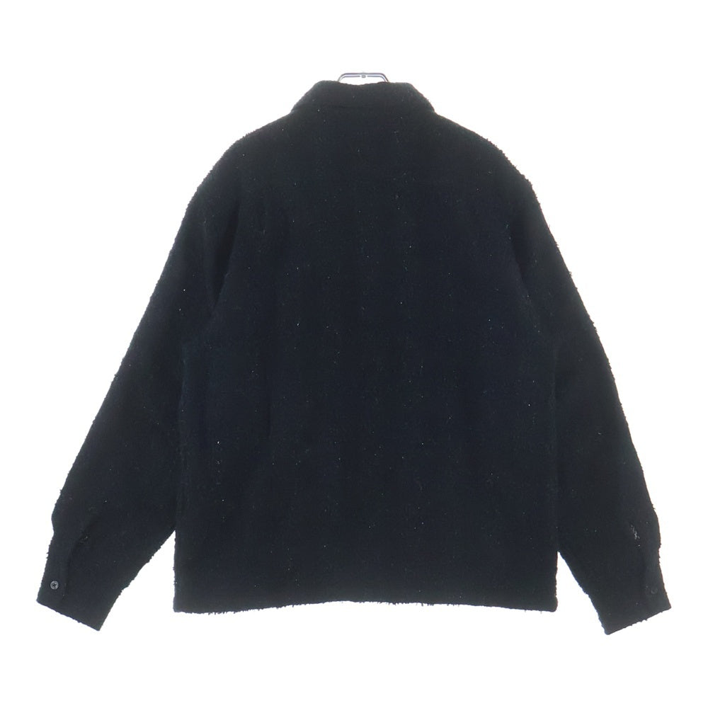 SUPREME(シュプリーム) 24AW Boucle Zip Up Shirt ブークレ ジップアップシャツ ブラック