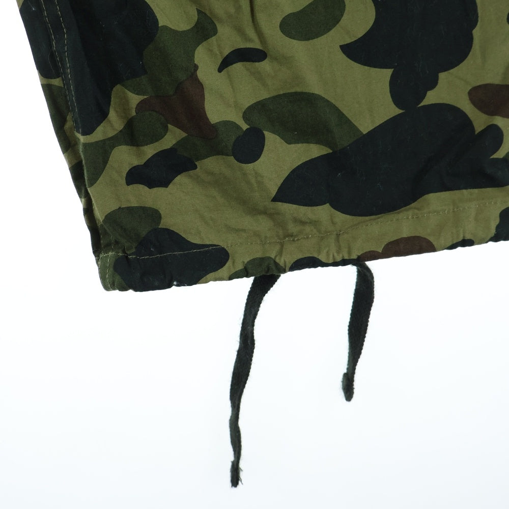A BATHING APE(アベイシングエイプ) 1ST CAMO REGULAR FIT 6 POCKET PANTS エイプカモ 迷彩 総柄 レギュラー カーゴパンツ カーキ 001PTH801017M