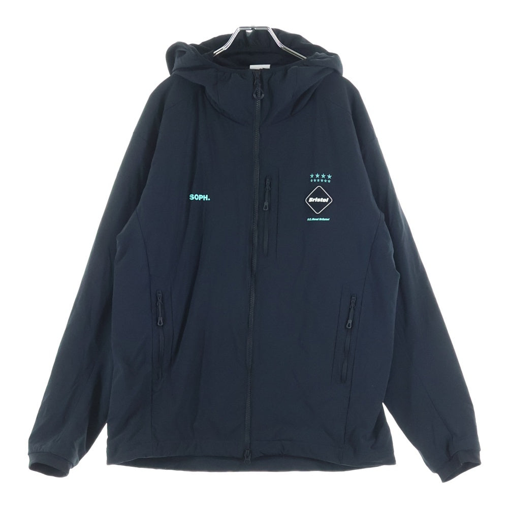 F.C.R.B./F.C.Real Bristol/FCRB(エフシーアールビー/エフシーレアルブリストル) 21AW LYCRA HOODED BLOUSON ライクラ ジップアップ ナイロンジャケット フーディ ブラック FCRB-212055