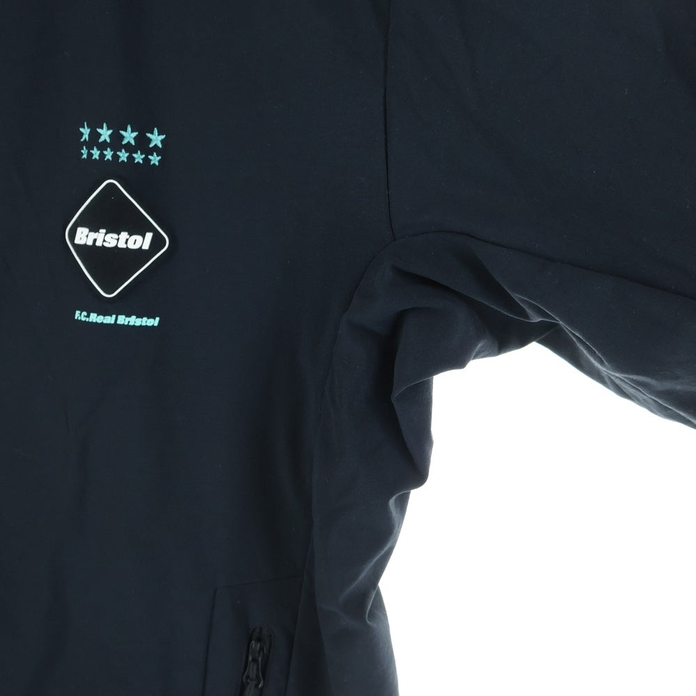 F.C.R.B./F.C.Real Bristol/FCRB(エフシーアールビー/エフシーレアルブリストル) 21AW LYCRA HOODED BLOUSON ライクラ ジップアップ ナイロンジャケット フーディ ブラック FCRB-212055