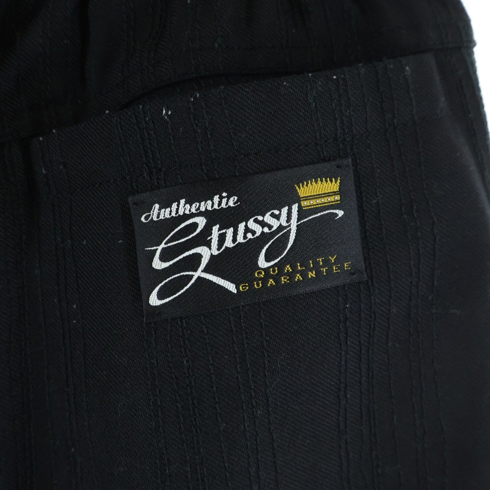 STUSSY(ステューシー) Beach Pant Stitch Stripe ストライプステッチ リラックス ワイドパンツ ブラック 116649