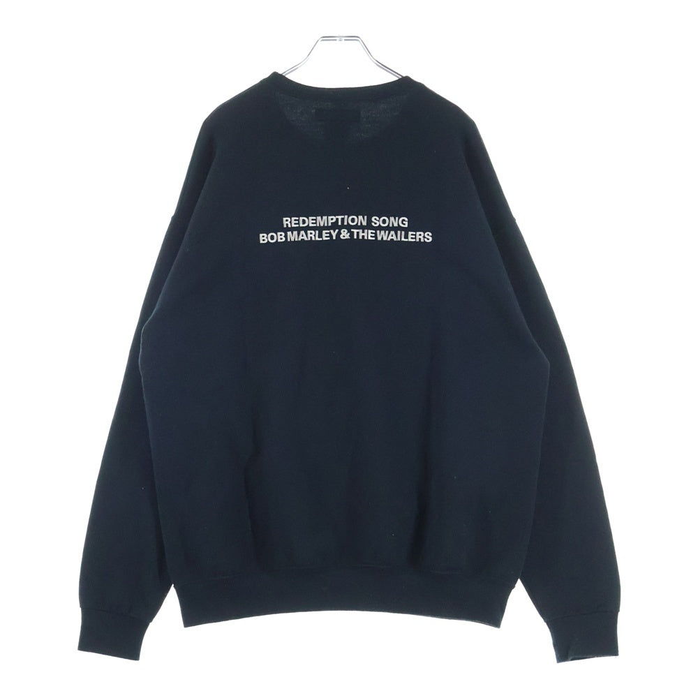 WACKO MARIA(ワコマリア) 24SS BOB MARLEY CREW NECK SWEAT SHIRT ボブマーリー 両面プリント クルーネック スウェット トレーナー ブラック