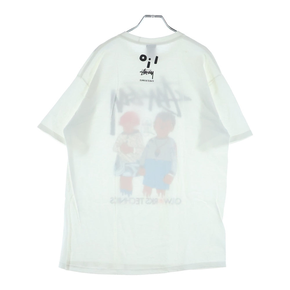 STUSSY(ステューシー) ×OILWORKS TECHNICS TEE オイルワークス テクニックス 両面プリント 半袖Tシャツ カットソー ホワイト