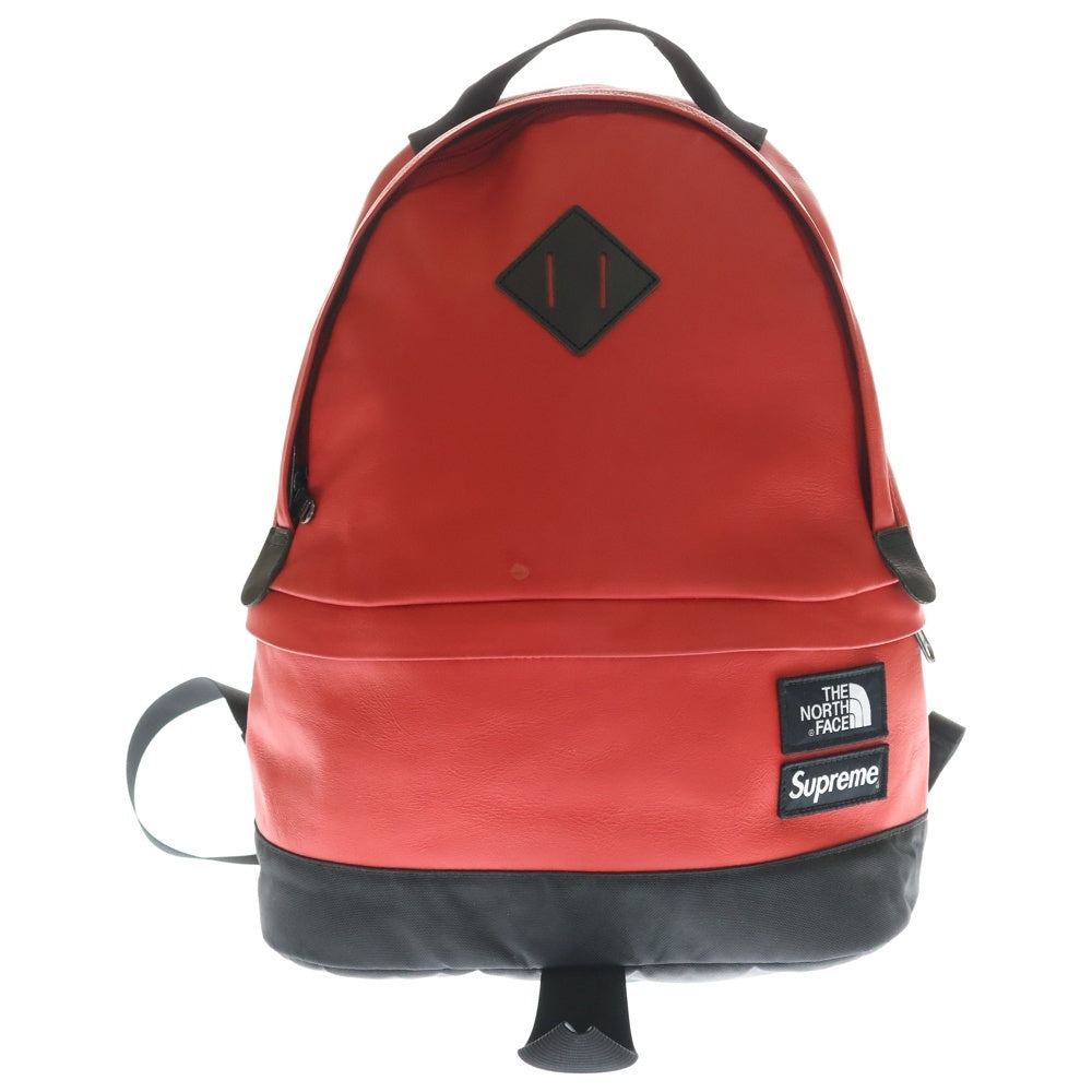 SUPREME(シュプリーム) 17AW ×THE NORTH FACE Leather Day Pack ザノースフェイス レザーデイパック リュックサック レッド NF0A3G73