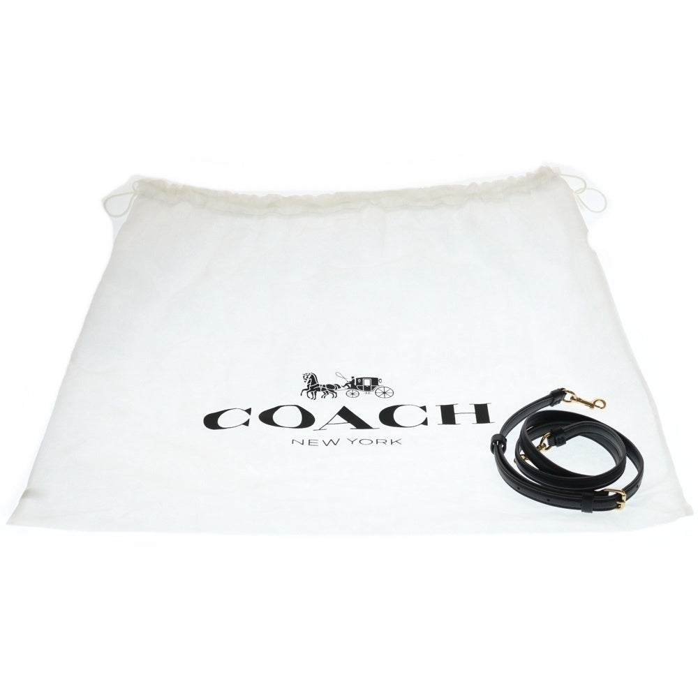 COACH(コーチ) クロコ型押し 2WAY ハンドバッグ ショルダーバッグ ブラック ゴールド金具 H1947-F44960 レディース