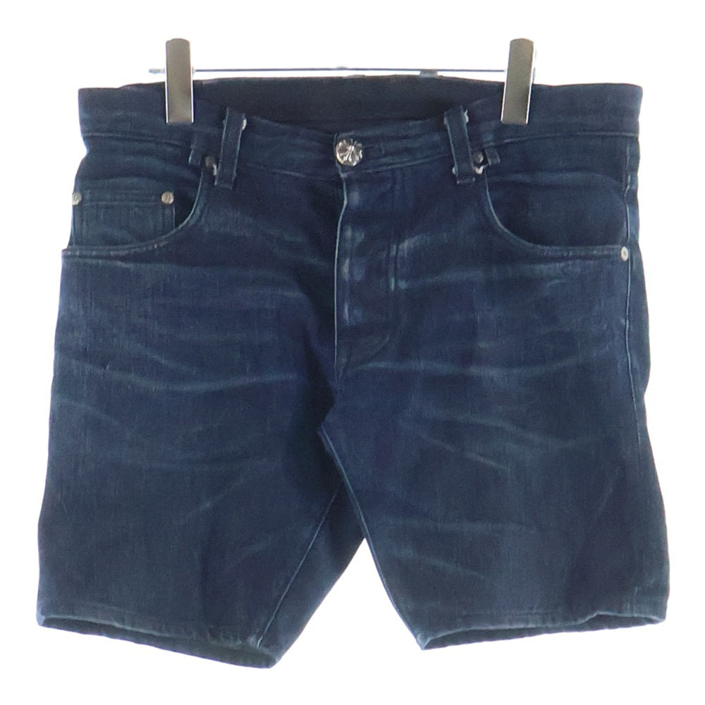 CHROME HEARTS クロムハーツ クロスボールボタン ボタンフライ デニム ショーツ ハーフパンツ インディゴ CHROME HEARTS(クロムハーツ) クロスボールボタン ボタンフライ デニム
