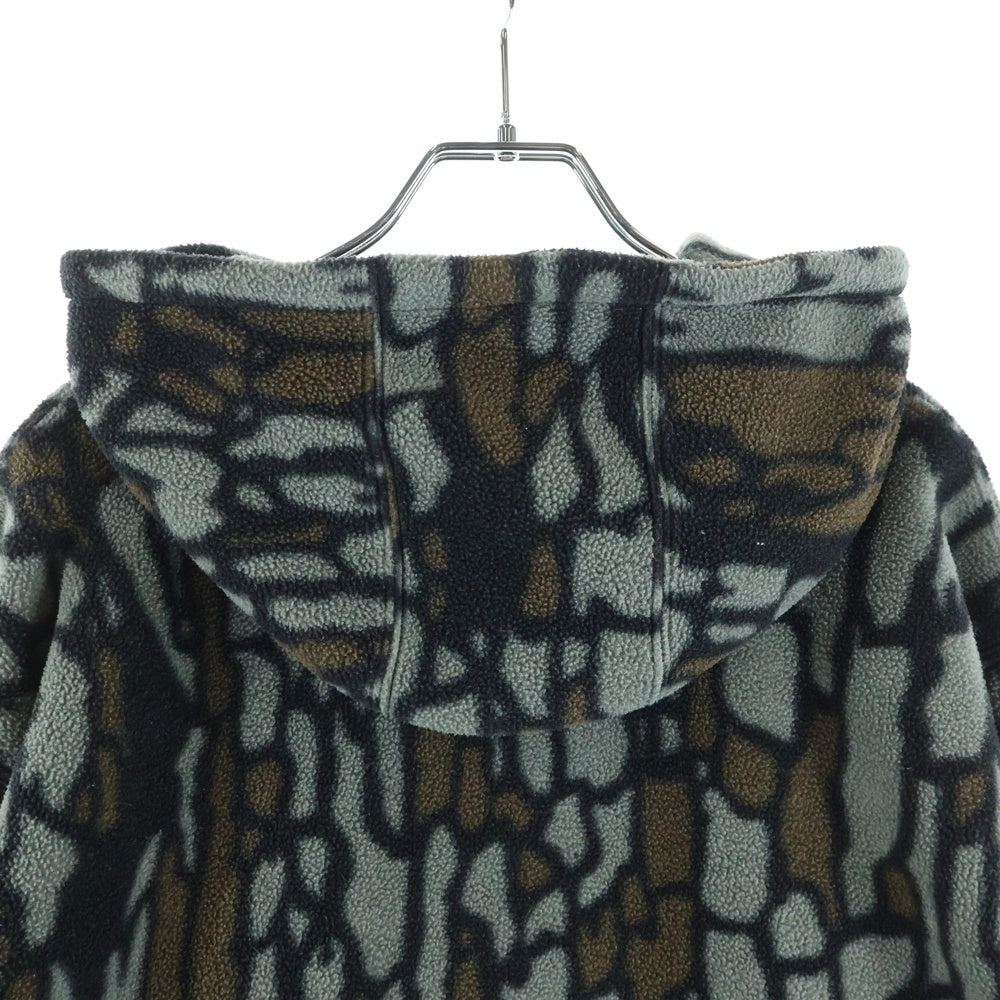 SUPREME(シュプリーム) 20AW Polartec Half Zip Pullover ポーラテックハーフジッププルオーバー パーカー フリースフーデッド ジャケット 総柄 カーキ