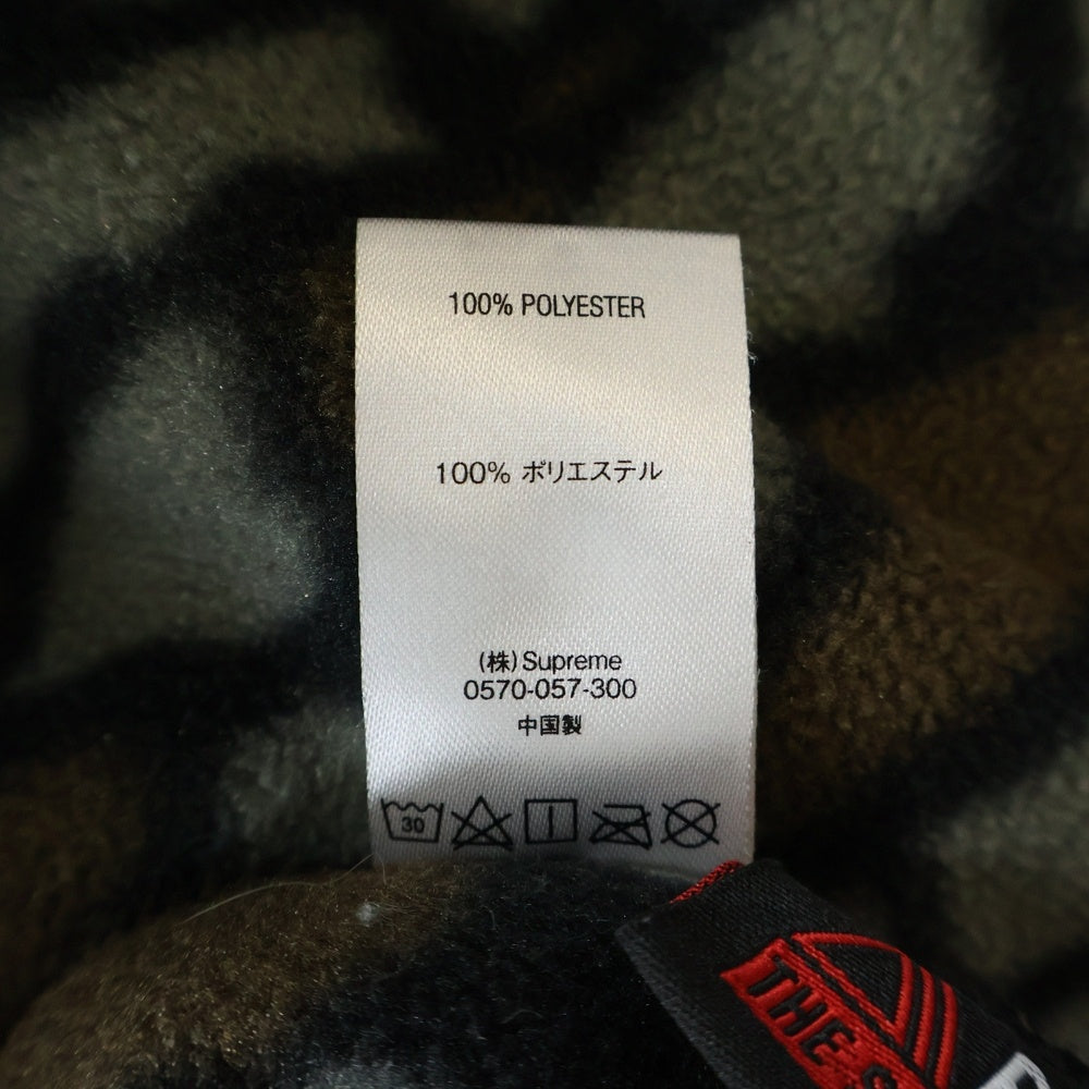 SUPREME(シュプリーム) 20AW Polartec Half Zip Pullover ポーラテックハーフジッププルオーバー パーカー フリースフーデッド ジャケット 総柄 カーキ