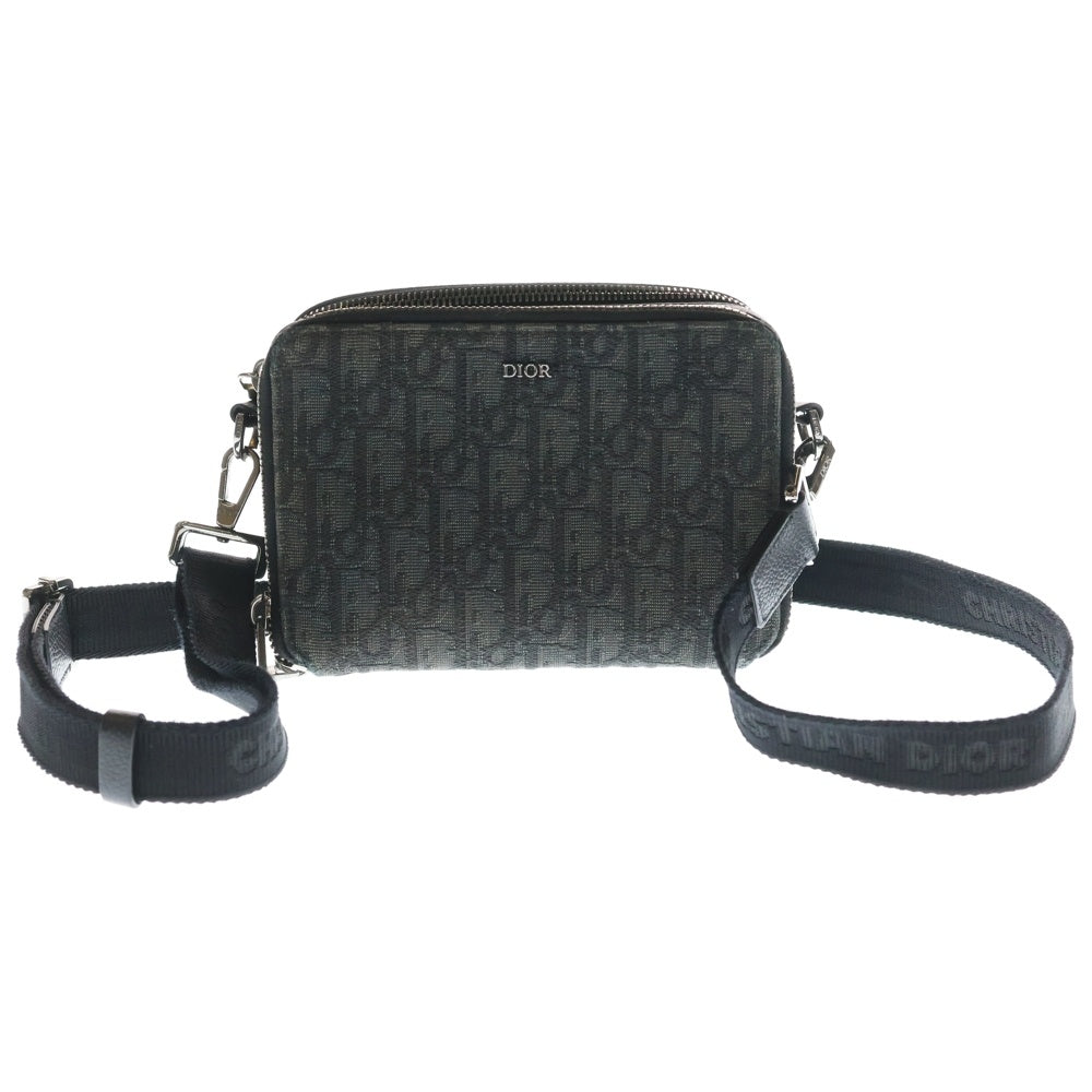 DIOR(ディオール) ブリーク キャンバス ショルダーバッグ メッセンジャーバッグ ブラック シルバー金具 ブラック 2OBBC119YSE_H05E