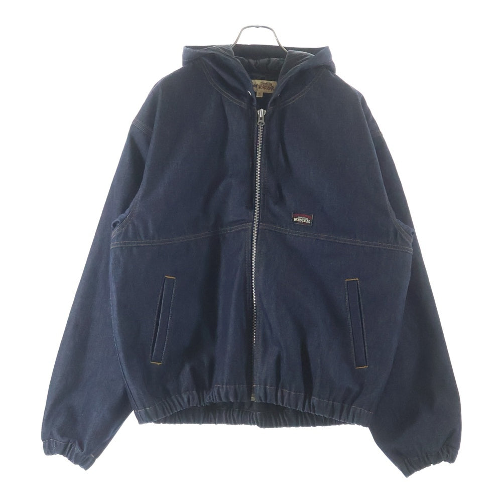 STUSSY(ステューシー) 25SS INSULATED WORK JACKET RAW DENIM インスレイテッド ジップアップ フーディー ワーク デニムジャケット インディゴ 115835