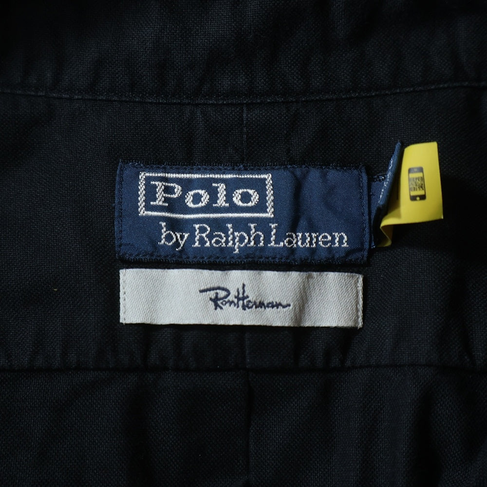 POLO RALPH LAUREN(ポロラルフローレン) 26SS × Ron Herman Oxford Shirts ロンハーマン ポニーロゴ刺繍 オックスフォード 長袖シャツ ブラック