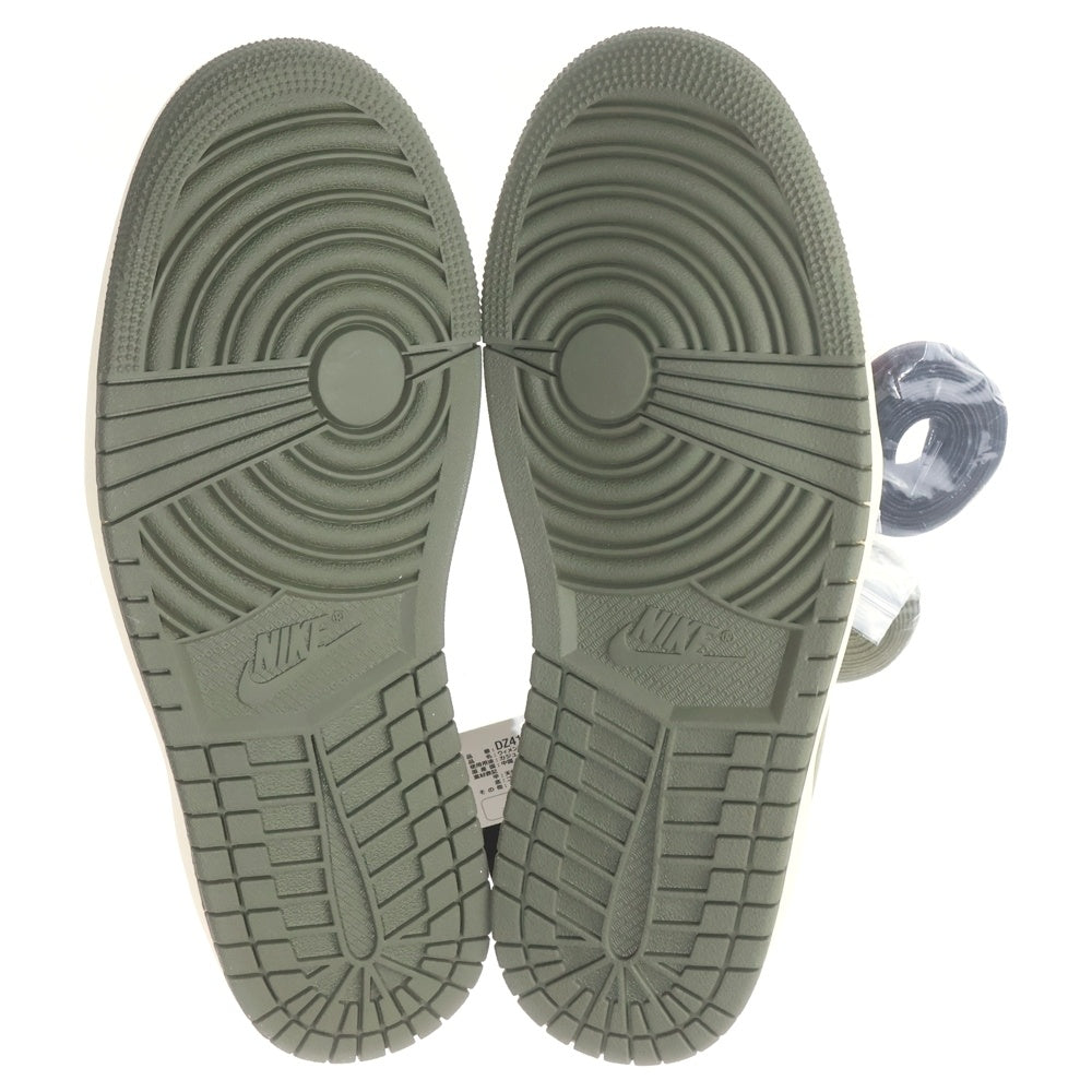 NIKE(ナイキ) ×TRAVIS SCOTT WMNS AIR JORDAN 1 LOW OG Medium Olive トラヴィススコット エアジョーダン1 ローカットスニーカー オリーブ カーキ US9.5/27.5cm DZ4137-106