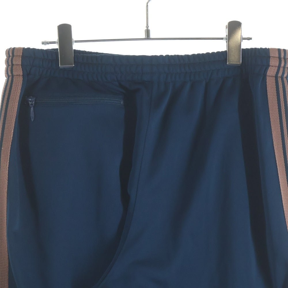 Needles(ニードルス) 21SS Track Pant Poly Smooth ロゴ刺繍 トラックパンツ ネイビー IN181