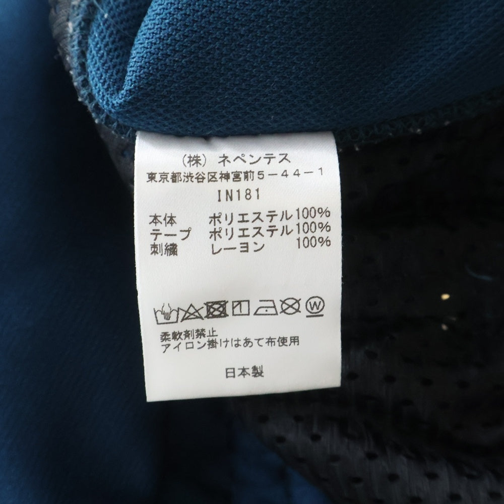 Needles(ニードルス) 21SS Track Pant Poly Smooth ロゴ刺繍 トラックパンツ ネイビー IN181