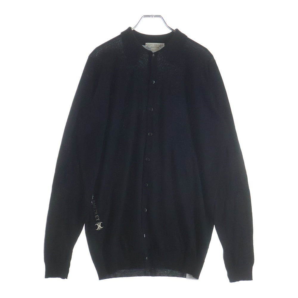 JOHN SMEDLEY(ジョンスメドレー) × NEXUS7 ネクサスセブン 長袖 ウール ニットシャツ ブラック