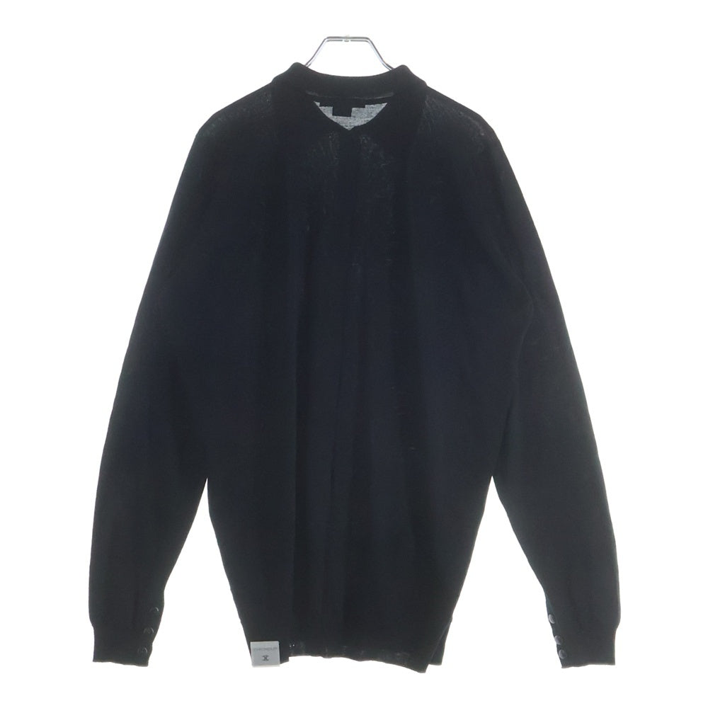 JOHN SMEDLEY(ジョンスメドレー) × NEXUS7 ネクサスセブン 長袖 ウール ニットシャツ ブラック