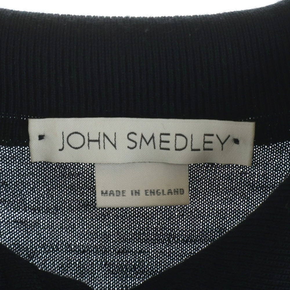 JOHN SMEDLEY(ジョンスメドレー) × NEXUS7 ネクサスセブン 長袖 ウール ニットシャツ ブラック