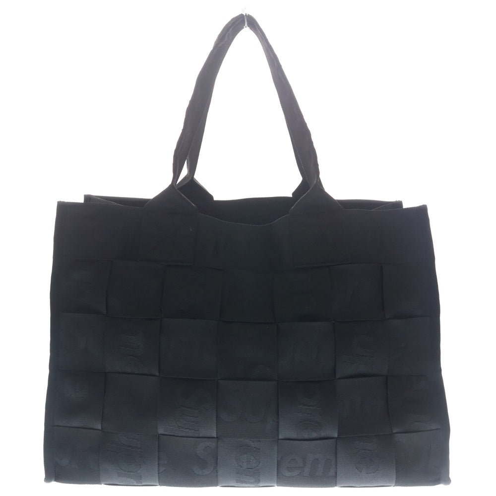 SUPREME(シュプリーム) 23SS Woven Large Tote ウーヴン ラージ トートバッグ ショルダーバッグ ブラック