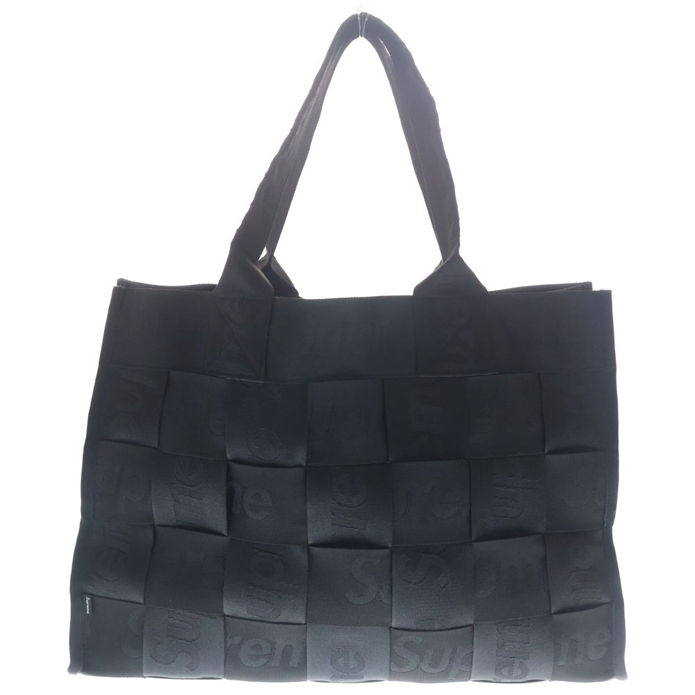 SUPREME(シュプリーム) 23SS Woven Large Tote ウーヴン ラージ トートバッグ ショルダーバッグ ブラック