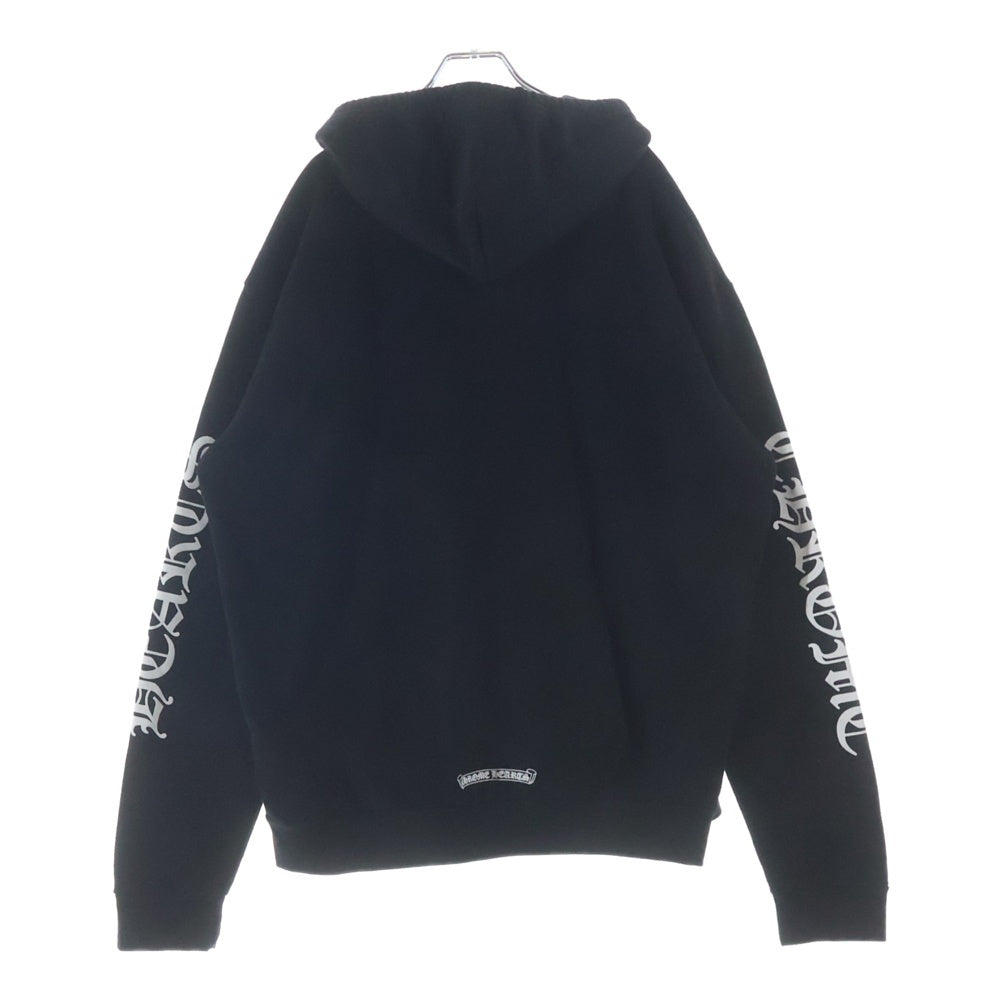 CHROME HEARTS(クロムハーツ) SWTSHRT HD ZIP アームロゴ ジップアップ スウェットパーカー フーディ ブラック