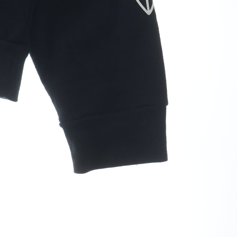 CHROME HEARTS(クロムハーツ) SWTSHRT PLVR 袖フローラルバックホースシュープリント プルオーバースウェットパーカー フーディ ブラック