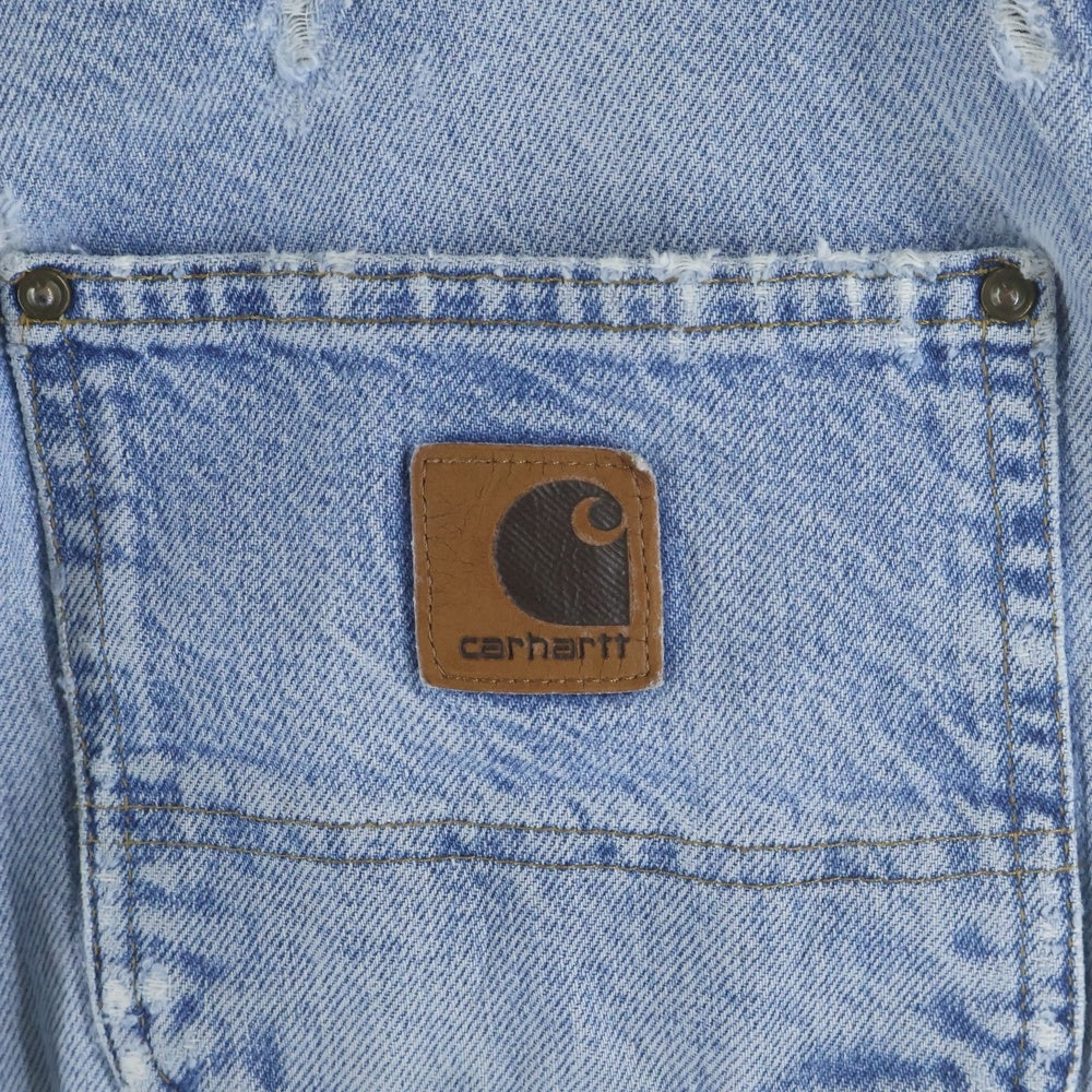 CARHARTT(カーハート) DOUBLE KNEE PANT クラッシュ加工 ダブルニー ワークペインター デニムパンツ インディゴ B73 DST