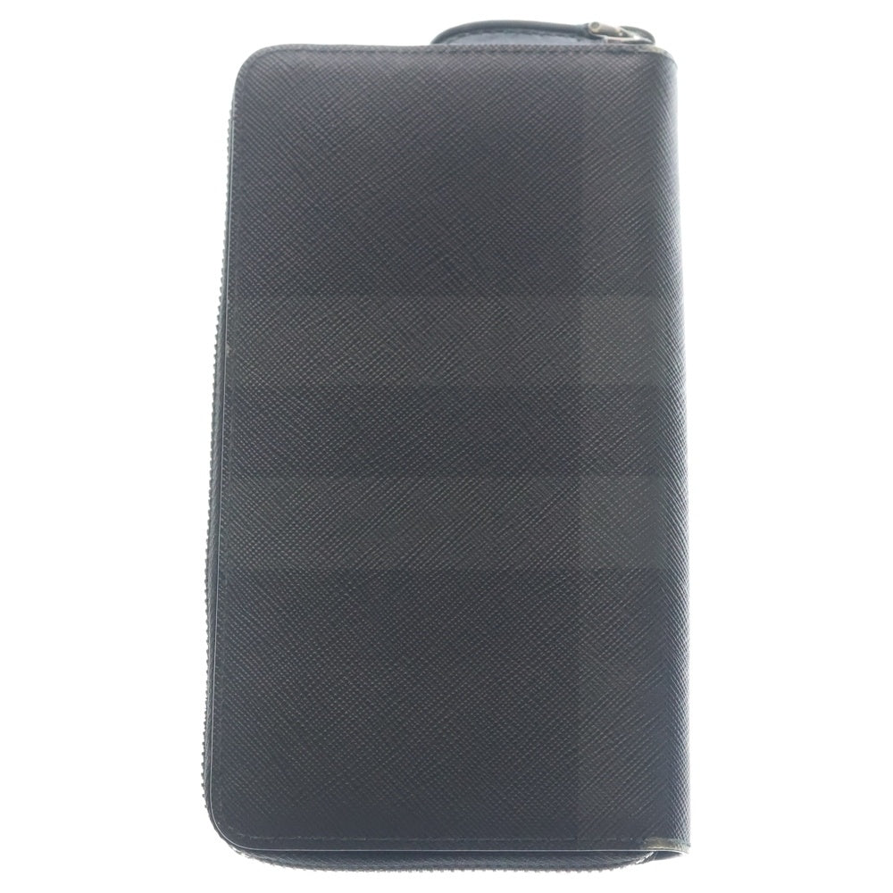 BURBERRY(バーバリー) Check Zip Wallet ロゴ チェック ジップウォレット 長財布 ブラック 8070254
