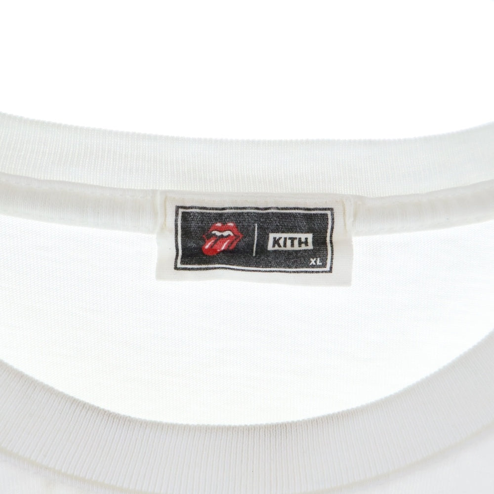 KITH(キス) 25SS × ROLLING STONES Tour 1981 Tee ローリングストーンズ ツアープリント クルーネック 半袖Tシャツ カットソー ホワイト 25-073-060-0007-2-0