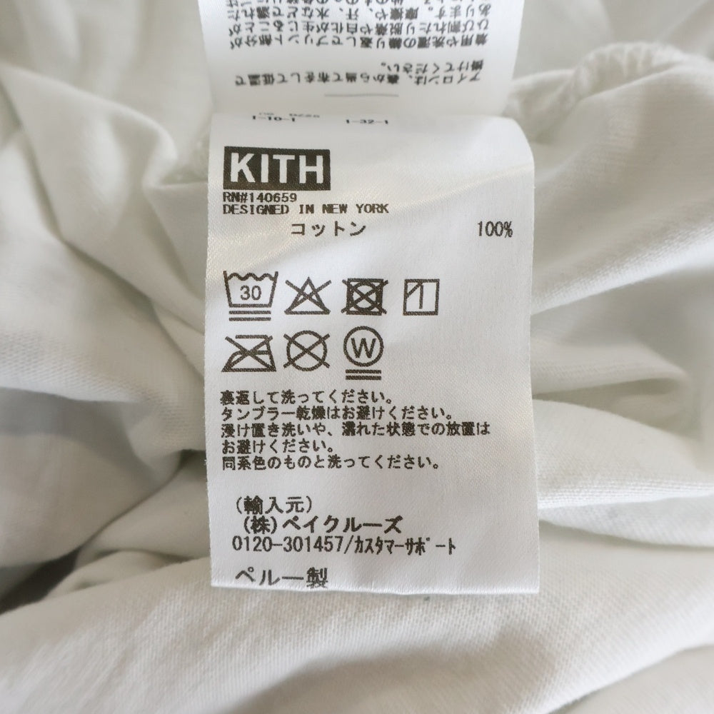 KITH(キス) 25SS × ROLLING STONES Tour 1981 Tee ローリングストーンズ ツアープリント クルーネック 半袖Tシャツ カットソー ホワイト 25-073-060-0007-2-0