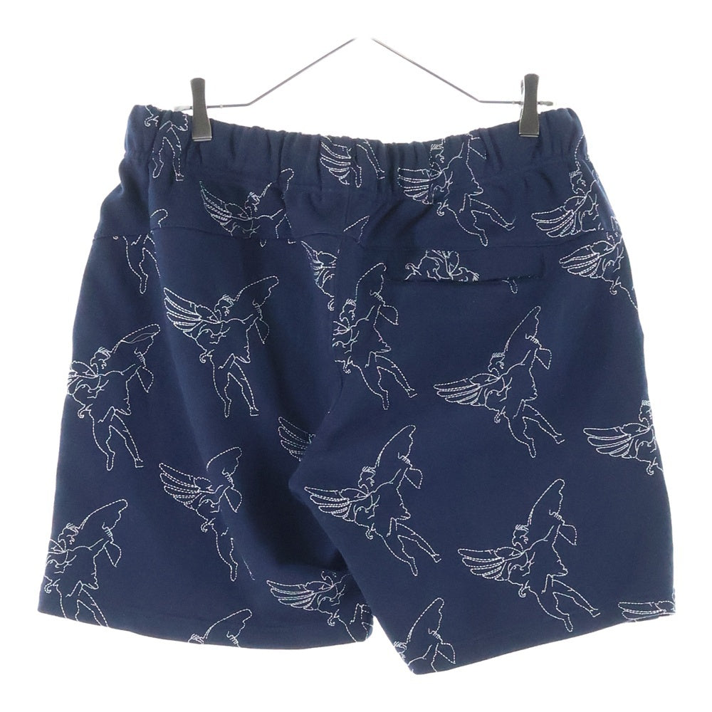 Thames(テムズ) 17SS Blondey McCoy Sweat shorts 初期 ブロンディーマッコイ エンジェル エンブロイダリー スウェットハーフパンツ ショーツ ネイビー