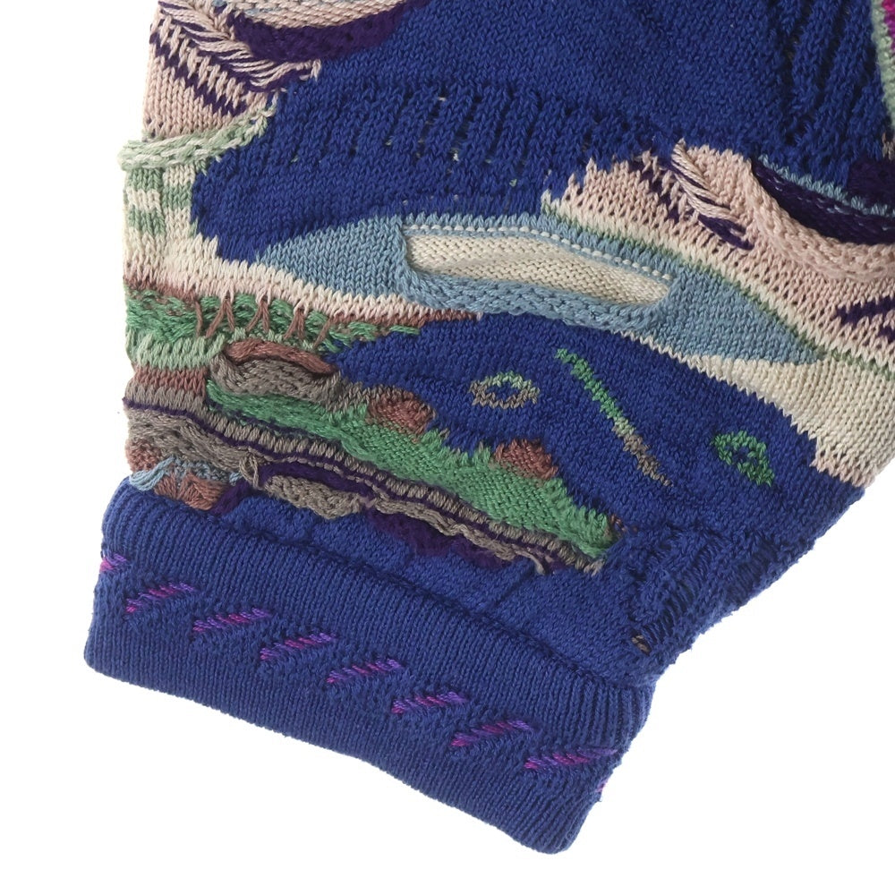COOGI(クージー) 3D DESIGN KNIT SWEATER ケーブル コットン 長袖ニットセーター マルチカラー