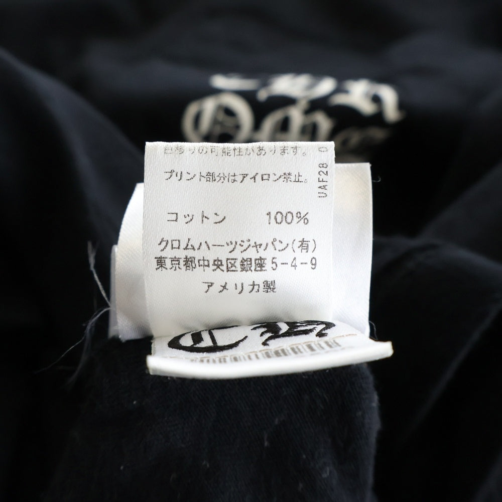 CHROME HEARTS(クロムハーツ) Vertical Logo Tee ヴァーティカルロゴ 長袖Tシャツ 胸ポケットロゴ バックロゴ 長袖カットソー ホワイト/ブラック