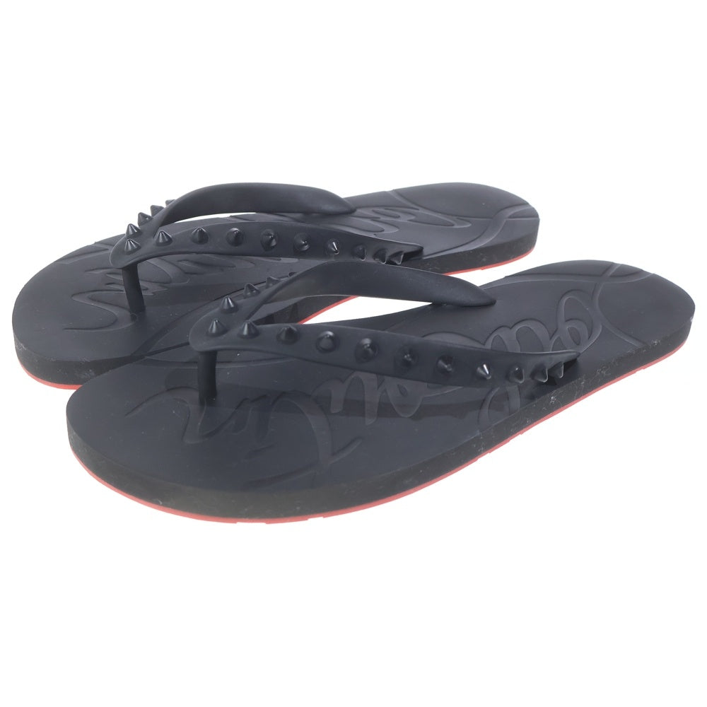 CHRISTIAN LOUBOUTIN(クリスチャンルブタン) LOUBI FLIP DONNA FLAT RUBB ビーチサンダル フラット シューズ ブラック
