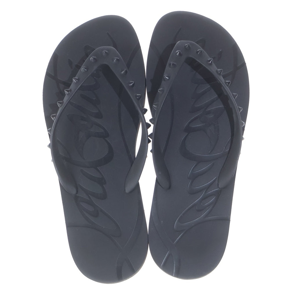 CHRISTIAN LOUBOUTIN(クリスチャンルブタン) LOUBI FLIP DONNA FLAT RUBB ビーチサンダル フラット シューズ ブラック