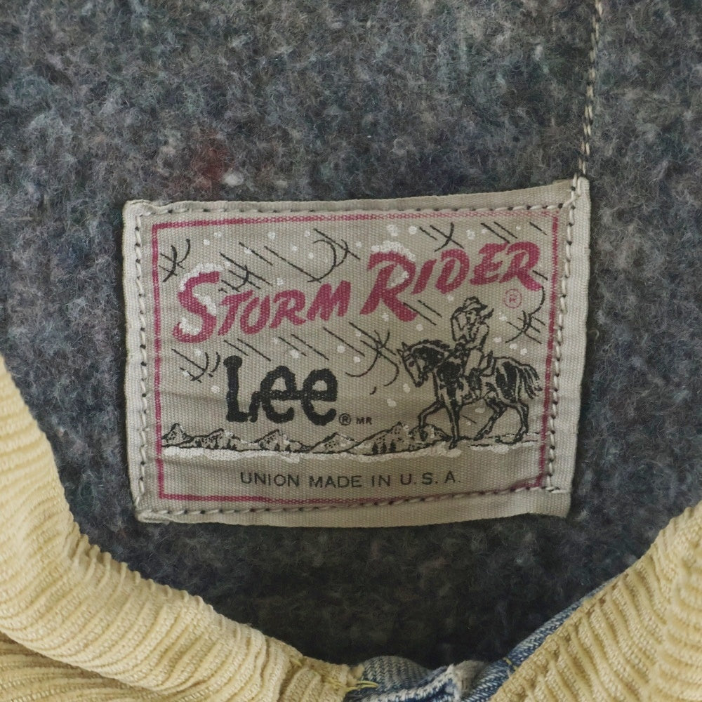 LEE(リー) 70S-80S VINTAGE STORM RIDER ストームライダー 裏地ブランケット コーデュロイカラー デニムジャケット インディゴ