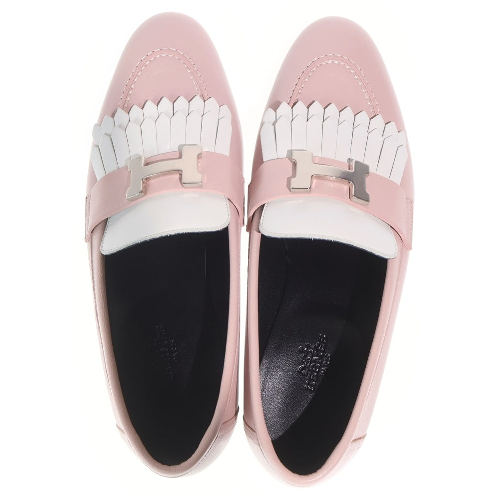 HERMES(エルメス) Moccasin Royal Calf Leather Loafers モカシン ロワイヤル カーフレザー ローファー シューズ ピンク レディース