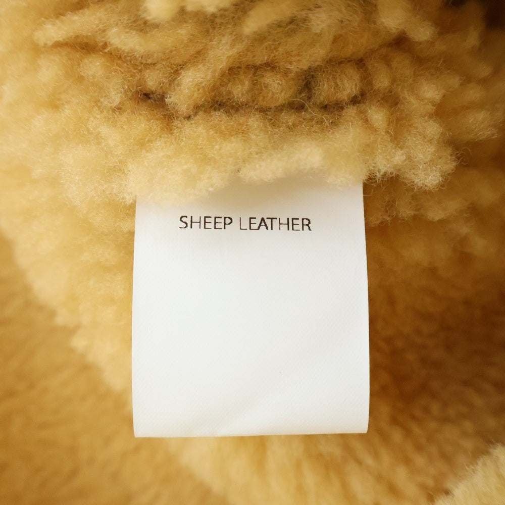 HIGH LARGE LEATHERS(ハイラージレザーズ) Oklahoma City Mouton Jacket オクラホマシティ 1st Type シープスキンレザー ムートン ボアジャケット ベージュ HL005001